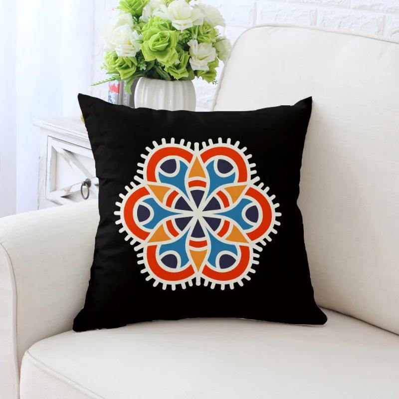 Creative Modern Ethnic Geometry Pillowcase Simple Black/White Sofa Cushion Case Hot Nordic Livingroom Bedroom Decorative Pillows