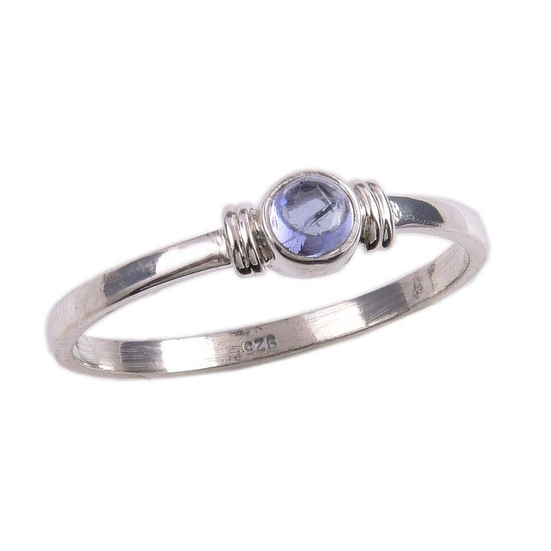Natural Tanzanite Gemstone 925 Solid Sterling Silver Jewelry Ring Size 6.5 U9A10