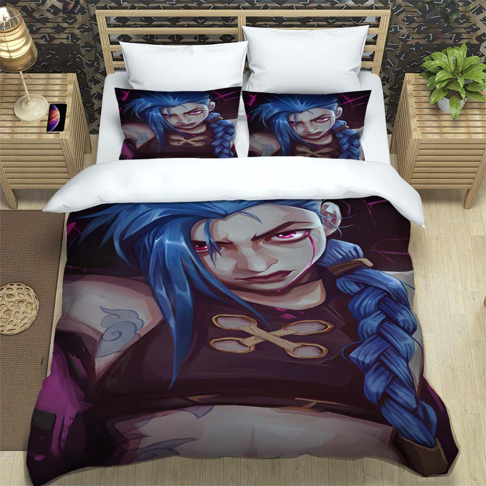 Cartoon Anime Bedding Customizable Three Piece Set of Student Bedding Comfortable and Soft Comforter Bedding Sets