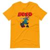 BOZO THE CLOWN Gold Yellow Graphic Tee Shirt Short-Sleeve Unisex 100% Cotton T-shirt Mens Tees Top