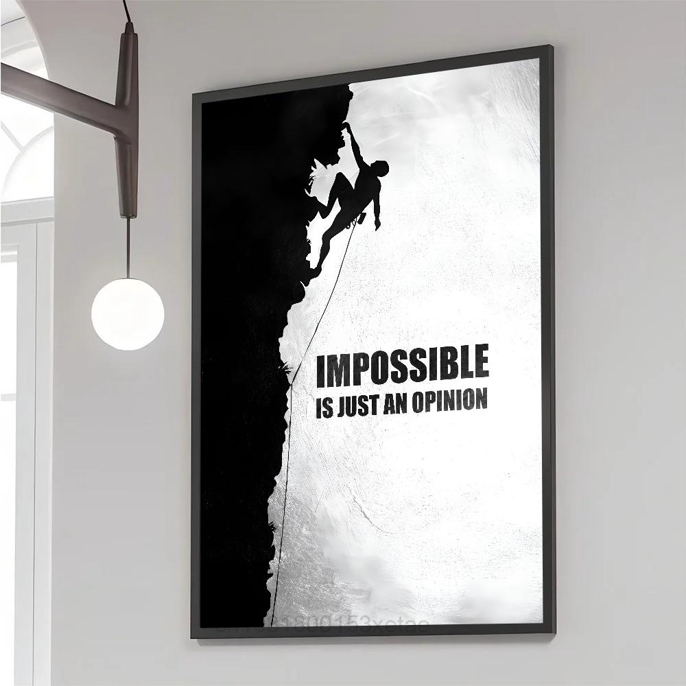 Motivational Canvas Painting Inspirational Black and White  Poster Paper Print Home Bedroom Entrance  Art Painting Decoration