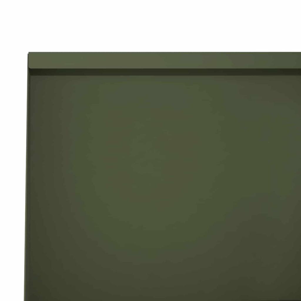 Retaining Wall 2 Pcs 100 X 12 X 40 Cm Steel Olive Green