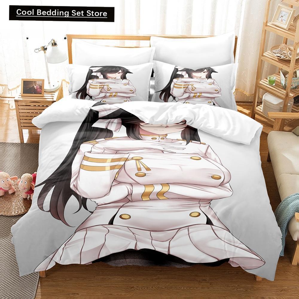 3D Print Anime Azur Lane Bedding Set Single Twin Full Queen King Size Bed Set Adult Kid Bedroom Duvet Cover Sets Bed Sheet Set