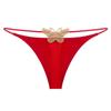 Butterfly Embroidered Low-Waist Double-Layer Thong Bikini Underwear