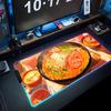 anime ramen Mouse Pad RGB Gaming Mousepad Big LED Pad PC Desk Mat Luminous Mouse Pad Large Keyboard Mats Table Rug With Backlit