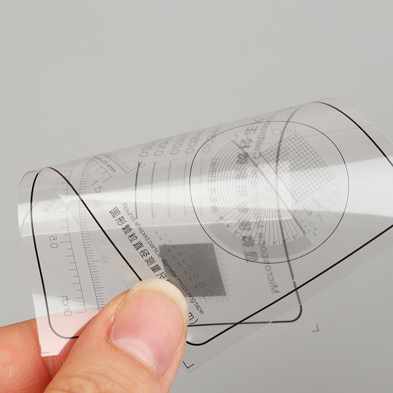 Soft Ruler Microscope Micrometer Calibration Slide Line Width Particle Diameter Measurement Tool High Precision Film Point Gauge