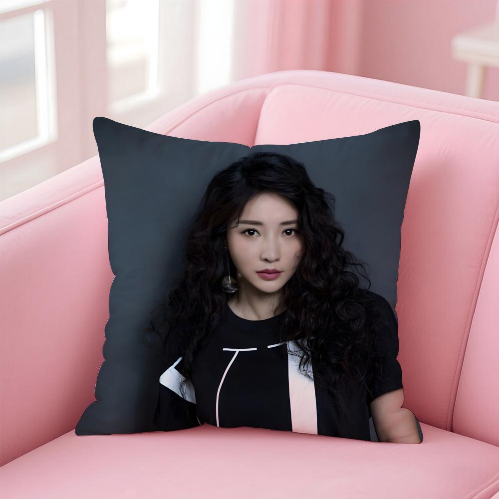 Popular fashion Chinese sexy actress LLiu Yan Cushion Cover Pillow Case Soft Friendly Fabric Concealed Zipper