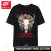 Cowgirl Christmas Skull Holiday Tshirt Unisex Pure Cotton Leisure TShirt Unisex Tee Shirt Classic Short Sleeve Tops Graphic Printed