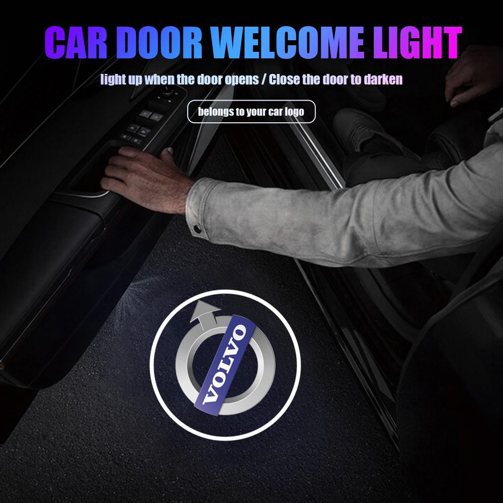 

Car Led Door Welcome Lights Ambient Lamps Projectors Accessorie For Volvo Rdesign V40 V50 S40 S80 XC60 XC90 S60 XC40 C40 S60 V90