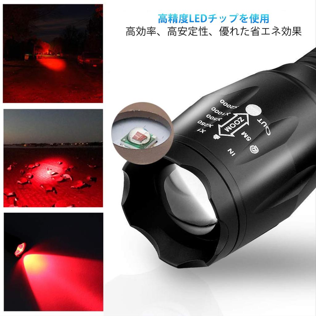 Waterproof LED Flashlight with Single and Convenient Powered by AAA Ideal for Night and Night Photography Powerful, Zoom, Mode, Switch, Batteries,