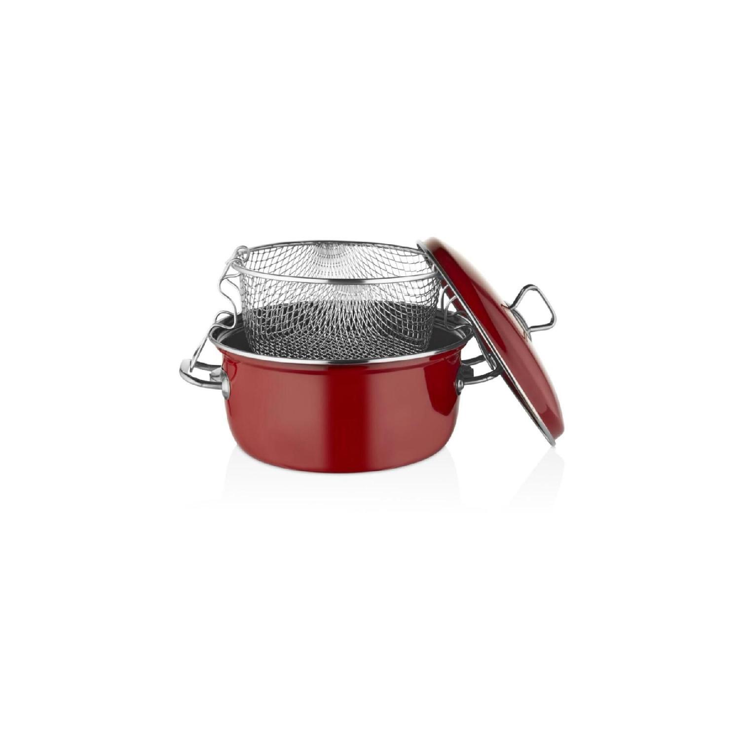 

Patos Enamel Frying Pot Is Red червоний