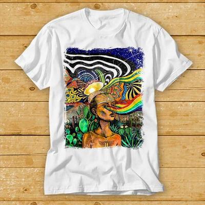 Psychedelic Art Acid Style Mushroom Trippy Mystical Hallucinogenic T Shirt 1942