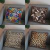 2D Bunte Leopardendruck Kissen Für Stilvolle Dekoration Muster Kissenbezug Geeignet Für Sofa Schlafzimmer Auto Kissenbezug