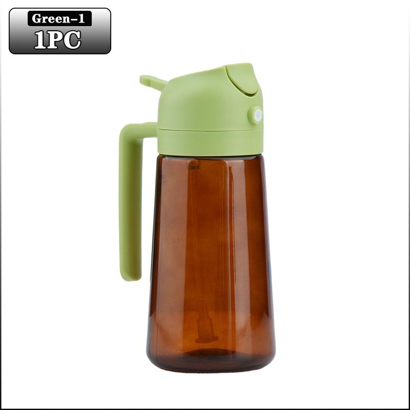 470ml Dark Amber Glass Oil Sprayer Food Grade Olive Oil Dispenser Bottle with Stickers for Cooking Kitchen Air Fryer BBQ