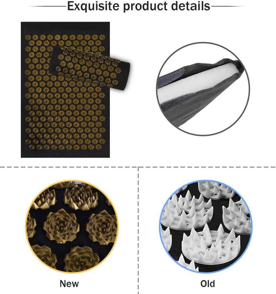 Shiatsu Acupressure Mat Spike Massage Pad Kuznetsov'S Applicator Sport Fitness Cushion Pillow Massager Yoga Mat Pilates Exercise