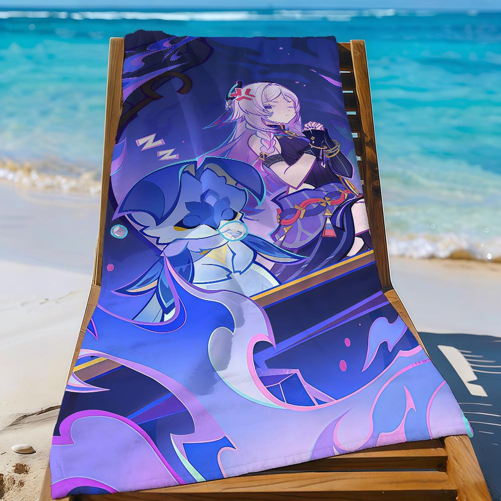 Game Genshin Citlali Impact Towel Sports Quick Dry Travel Camping Gear Sandproof Soft Light Large Beach Towel