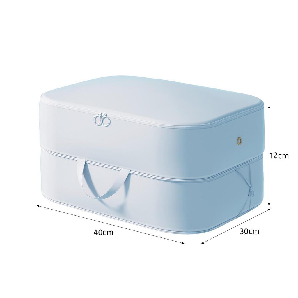 Space Saving Compression Storage Tote Bag Heavy Duty Multipurpose Rectangle Fabric Organizer for Comforters Clothes and Blankets