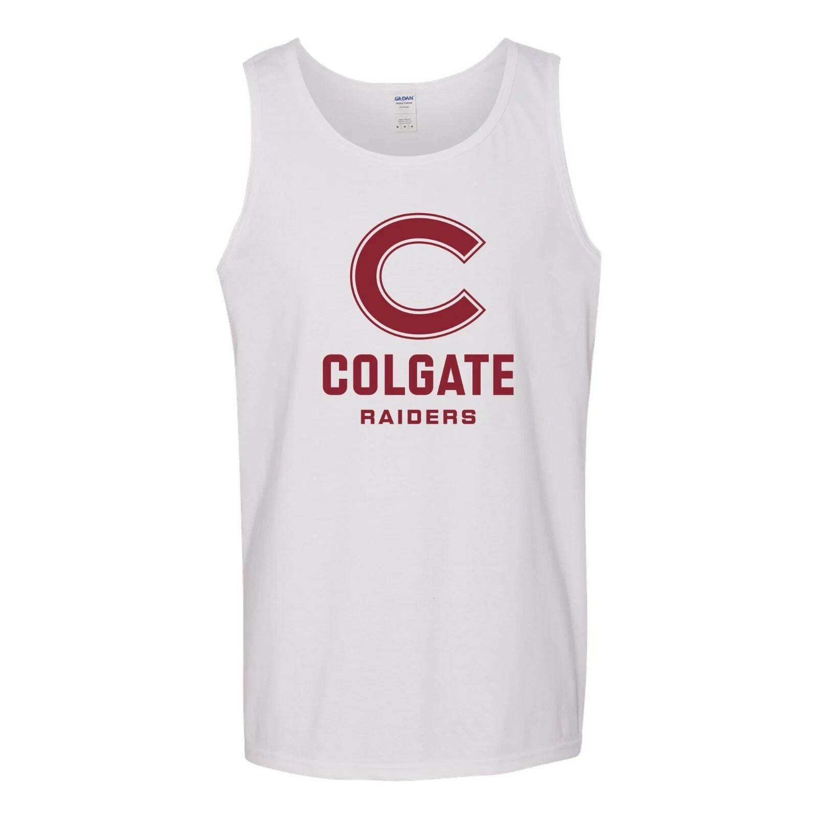 Colgate University Raiders Primary Logo College Sports Team Tank Top - White 2XL
