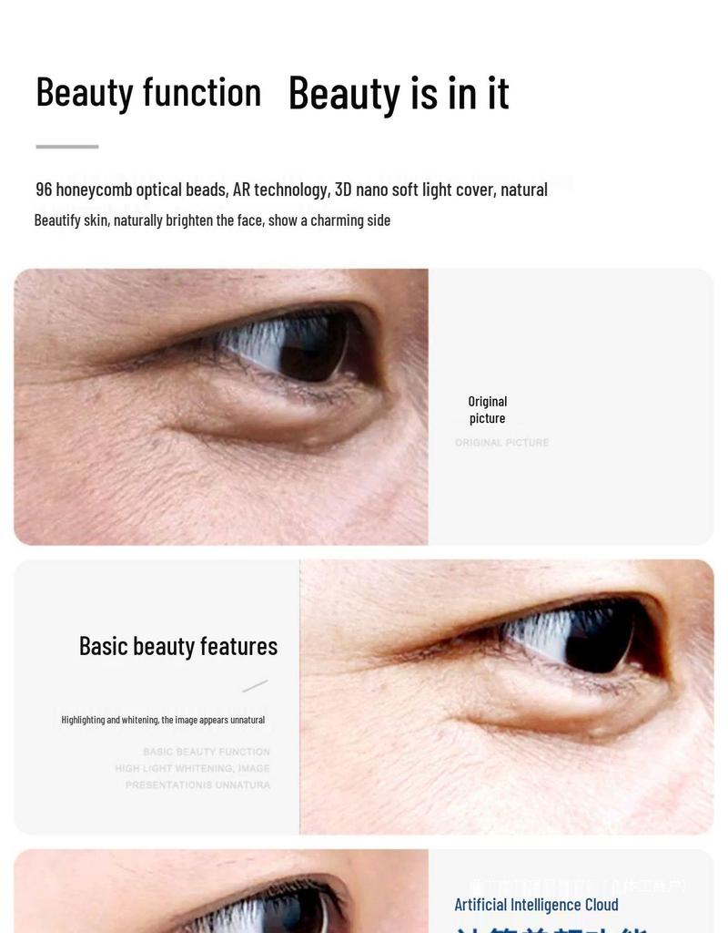 4K HD Webcam with Built-in Microphone and Fill Light for Streaming and Video Calls