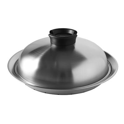 Ernest im Dampfgarer Sie können Lebensmittel in einer Bratpfanne dämpfen Sie können den Deckel als Untersetzer verwenden und ihn so auf den Tisch bringen Dampfgarer, indem Sie ihn einfach Edelstahl A