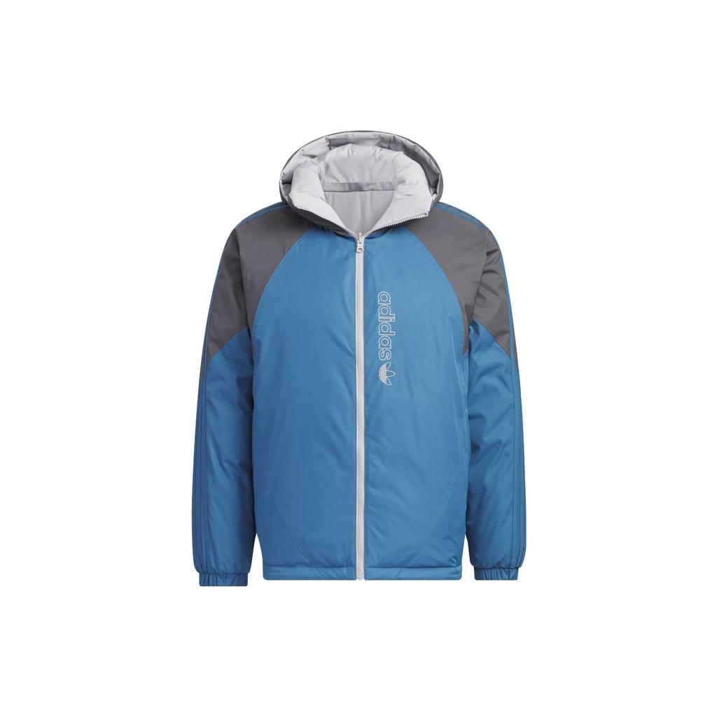 Adidas Originals Reversible Sport 600 Puffer Down Jacket With Detachable Hood Men Outerwear Shift-Blue White IU4828