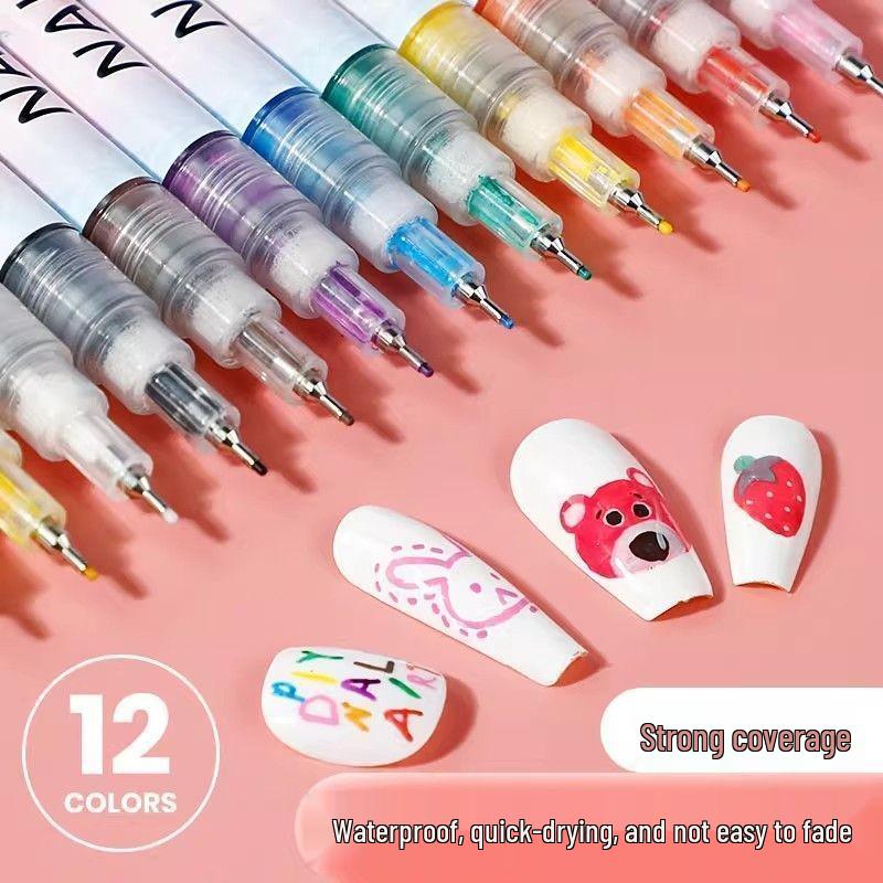 Nail Art Pen: Quick-Dry DIY Manicure Tool with Needle Tube Tip