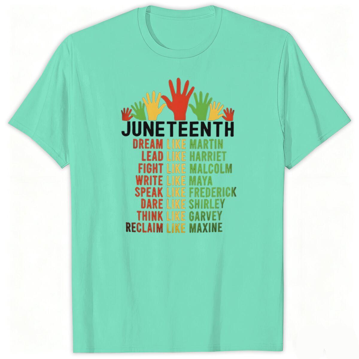 Juneteenth Inspirational Tshirts for Men Women Aesthetic Vintage Graphic T Shirts Juneteenth Short Sleeve Tee Tops S
