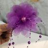 Tassel Hair Claw Peony Flower Hair Accessories Elegant Crab Hair Clips  Women