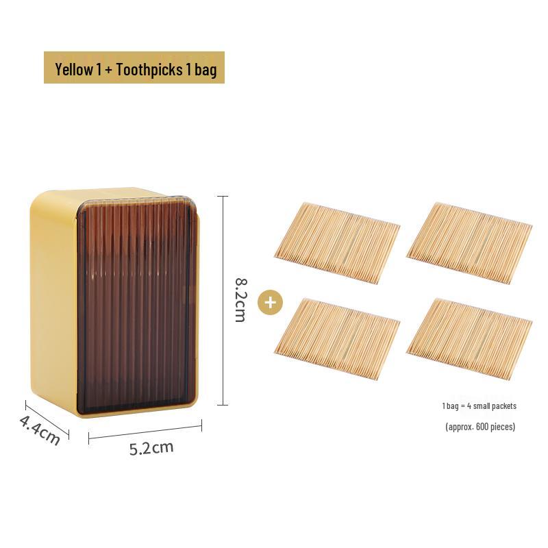 Wall-Mounted Flip-Top Toothpick Holder - Creative Plastic Design for Home and Restaurant