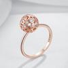 Hollow Round Ball Ring For Women Fashion  Rose Gold Color With Natural Zircon Accessories Unique Everyday Jewelry