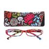 Stylish Women Print Flower Reading Eyeglasses with Eyeglasses Bag Ultra-lightweight PC Frame Prescription Eyeglasses Vision Care +1.00~+4.00