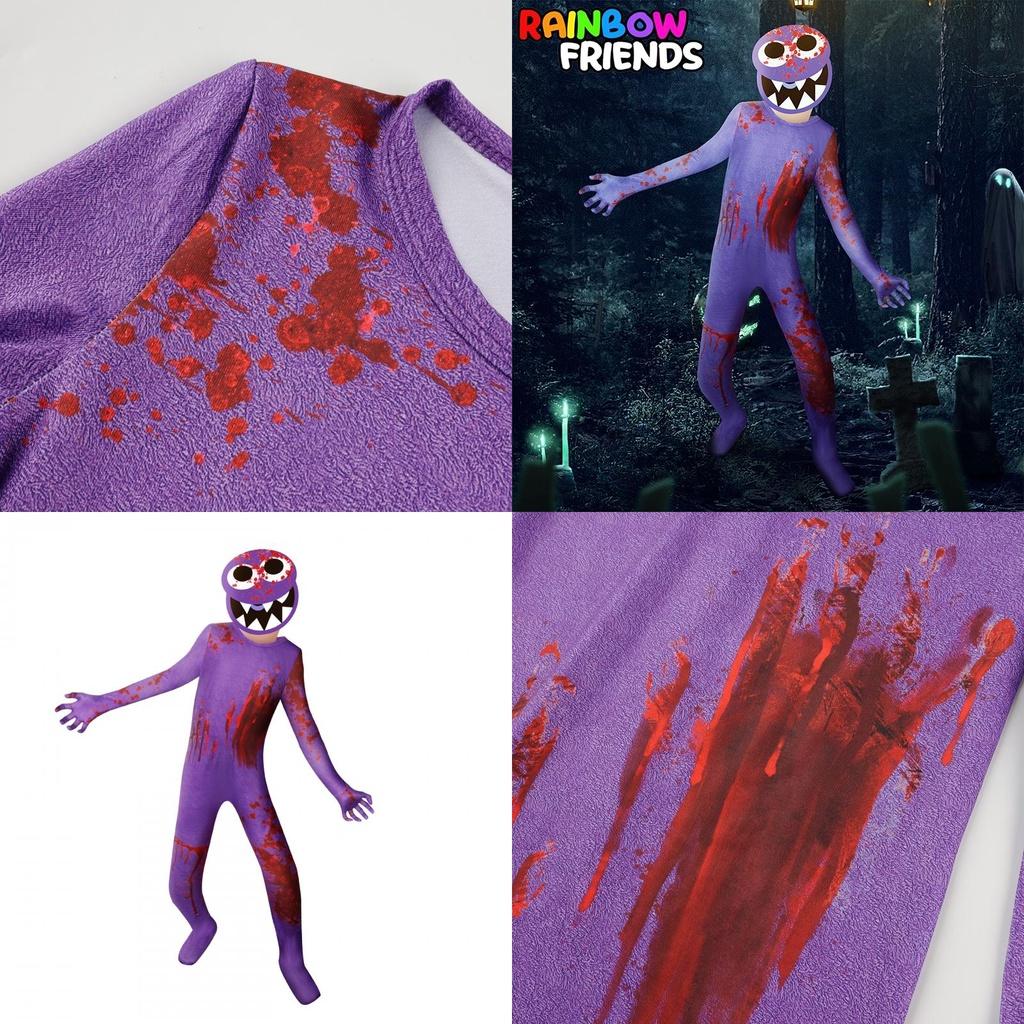 Kids Rainbow Roblox Friends Cosplay Jumpsuit Costume Party Halloween Outfit Gift