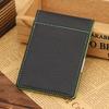 Men's Sophisticated Black Genuine Leather Wallet With Silver Money Clip And Card Holder