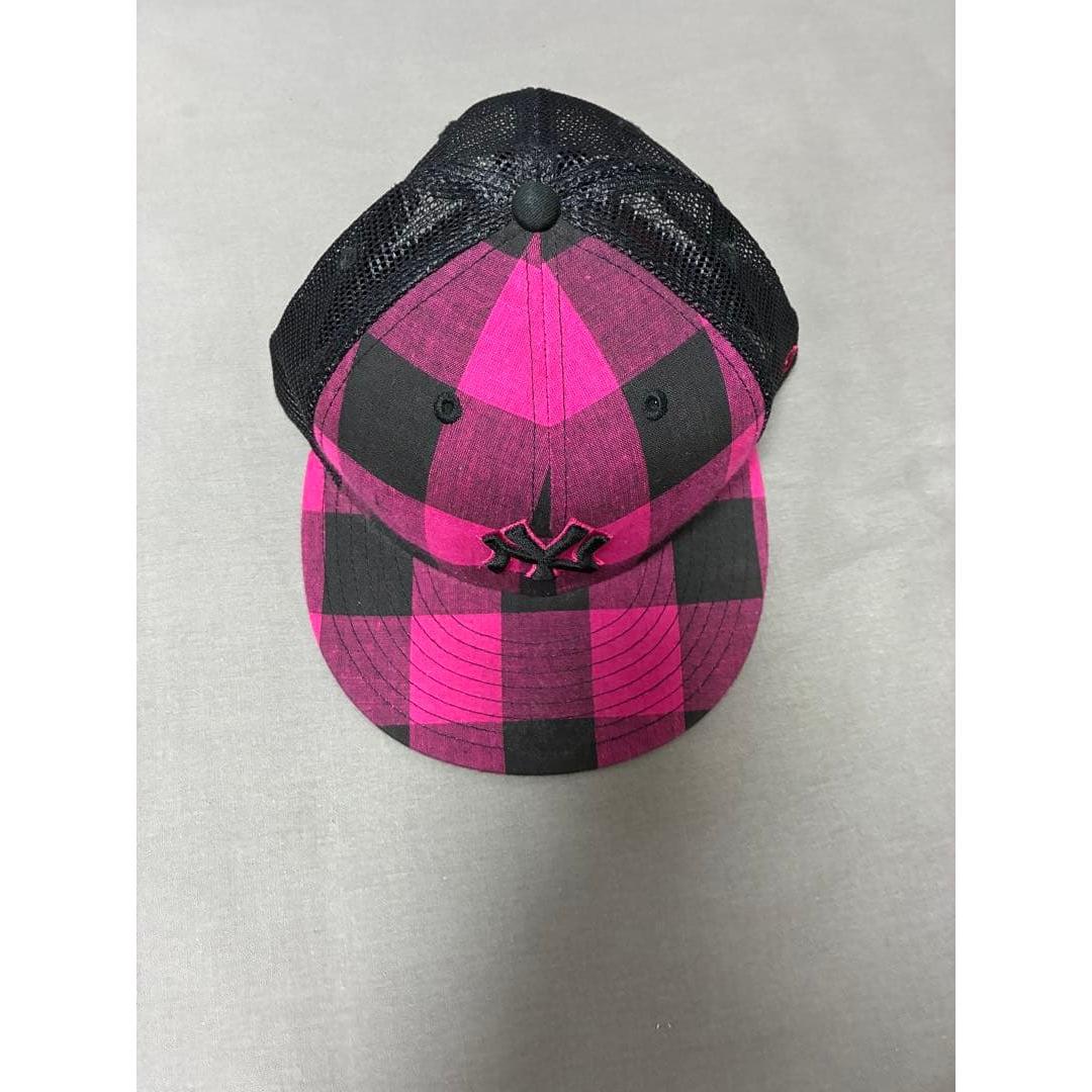 Used New Era New York Yankees Mesh Cap Pink Check