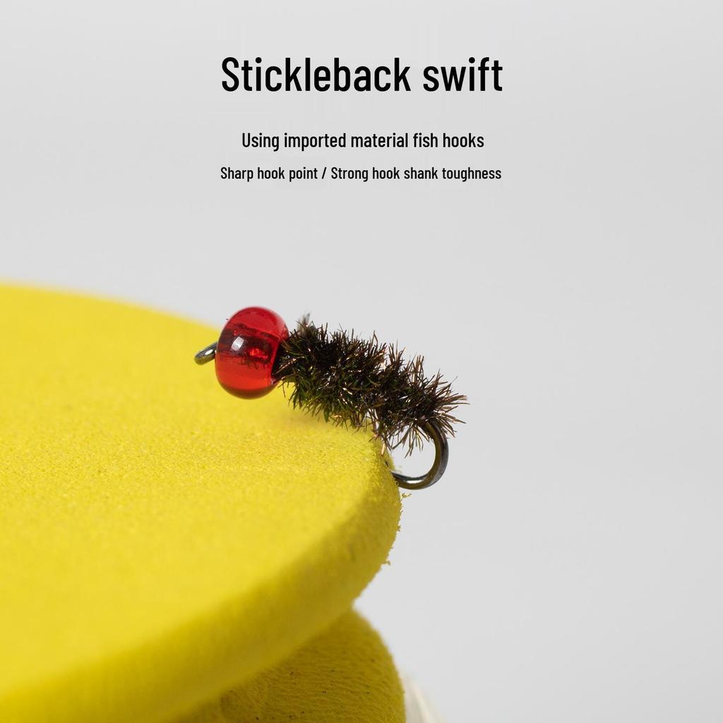 Micro Fly Fishing Lure Rig - Poison Mosquito Hook, Anti-Tangle Three-Hook Setup for Minnow and Goby
