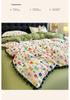 High-Value Cute Pom-Pom Bed Cover Set - Double-Layer Gauze Duvet & Sheets for Single Dormitory, 3-Piece Set