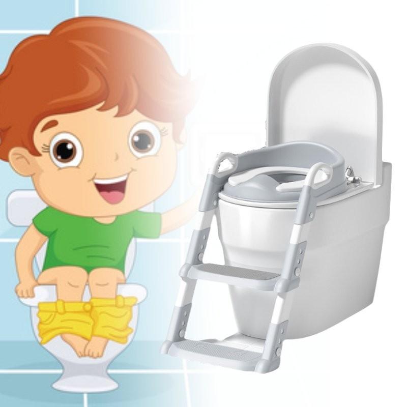 Children Assist Folding Ladder Toilet Seat Portable Bathroom Tools Material Pvc