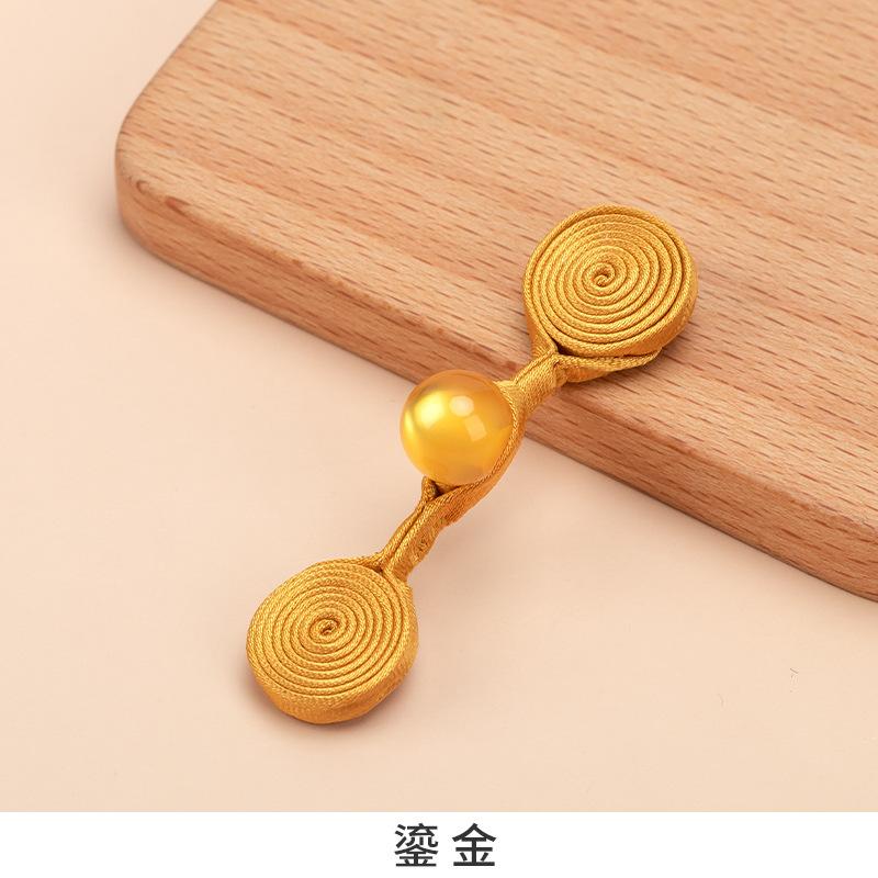 5 Pcs Cheongsam Tray Buckle a Word Buckle Hanfu Tang Suit Button Accessories Chinese Handmade Button Clothing Bead Decorative