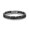 Original New Stainless Steel Lapis Lapis Lapis Stone Bead Bracelet Men's Natural Stone Vintage Fashion Bracelet