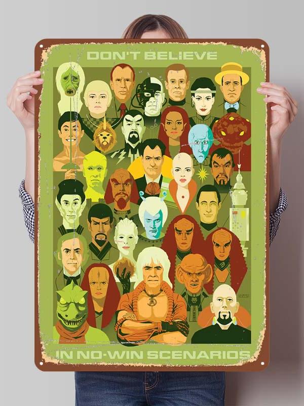 Klassische Filmplakate Star Treks Metallschilder Schlafzimmerdekoration Wohnzimmerdekor Männer Benutzerdefinierte Blechschilder für Wandkunst Dekoration