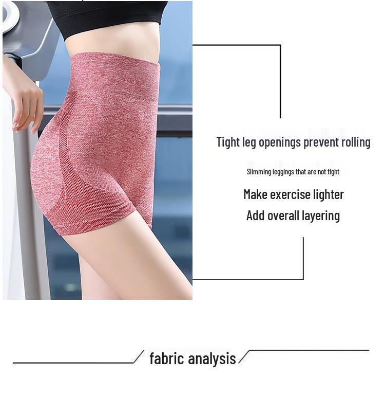 High-Waisted Fitness Shorts for Women - Seamless Stretchy Yoga and Cycling Peach Butt Shorts
