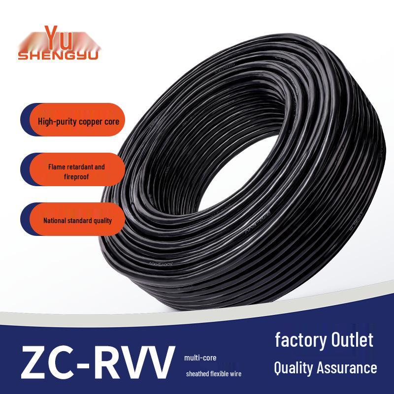 Shengyu ZR-RVV Flame Retardant Flexible Power Cable for Home Decoration