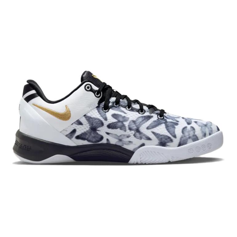 Nike Kobe 8 GS Mambacita Kids Sneakers White Metallic-Gold Black FN0266-102