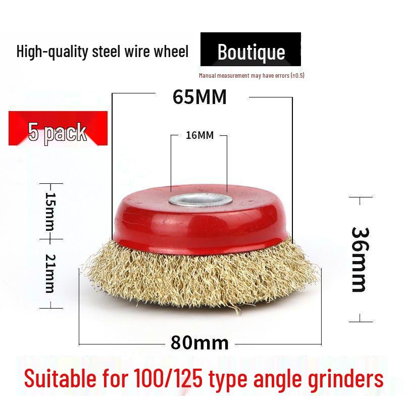 Bowl-Shaped Steel Wire Wheel Brush for Angle Grinder - Rust Removal & Polishing