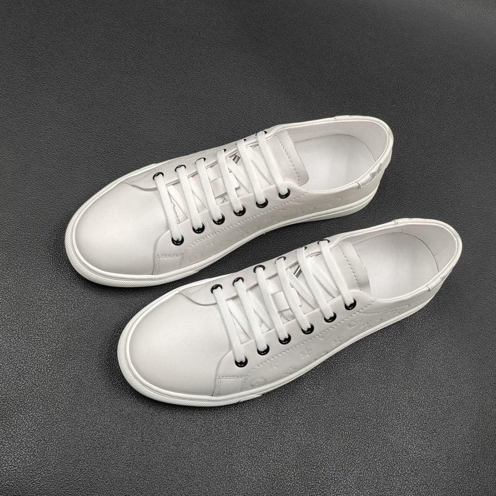 Men's White Shoes European Station Men's Shoes Light Luxury High-end Boys Versatile Shoes White Shoes Leather Board Shoes Men's Trendy Shoes