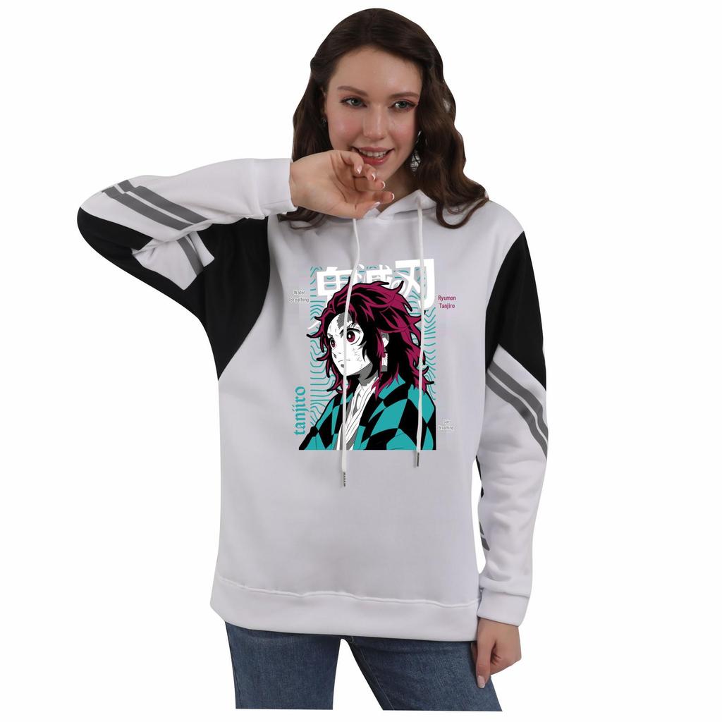 Demon Slayer Paar Patchwork Hoodie