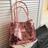 Fringed Sequined Bag, Large-capacity Tote Bag, Single-shoulder Handbag