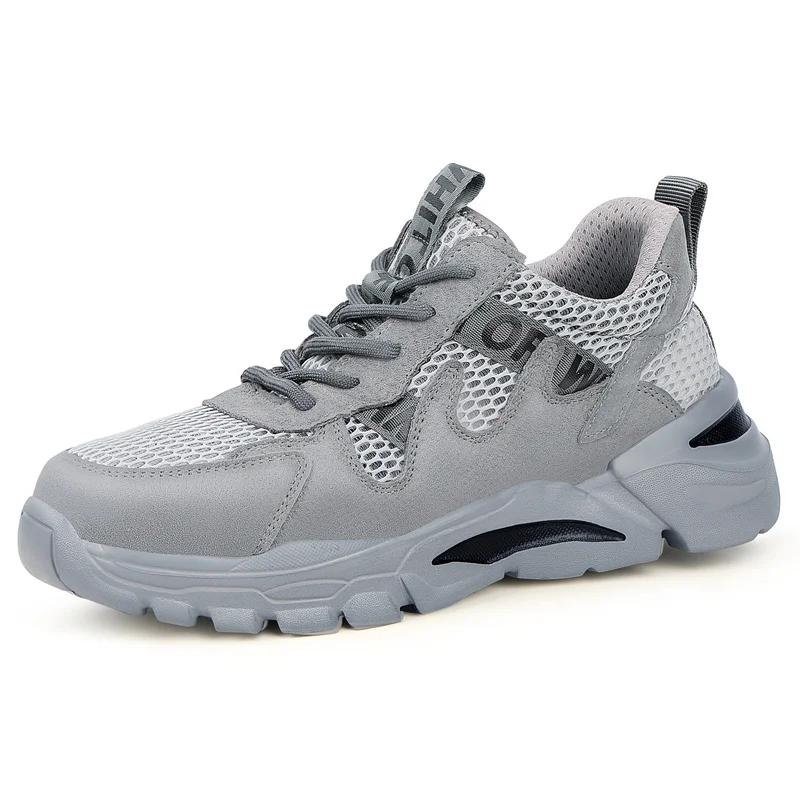 

Men Safety Sneakers Steel Toe Fashion Work Indestructible Steel Toe Shoes Boots Anti puncture Working Dropshipping 44