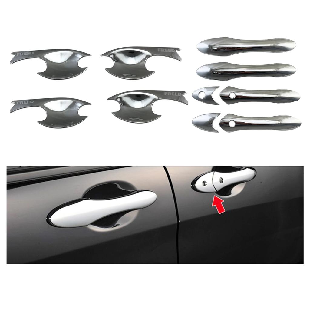 2008-2016 Pro Honda GB3, GB4 Freed Car Kryty klik dveří ABS chrom/karbon Příslušenství Samolepky Styl krytu mísy na auto