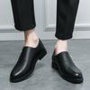 Modemarke Herren Leder Freizeitschuhe High-End Heißverkauf Bankettkleidschuhe Büro Business Kleidschuhe Schlicht Schwarz
